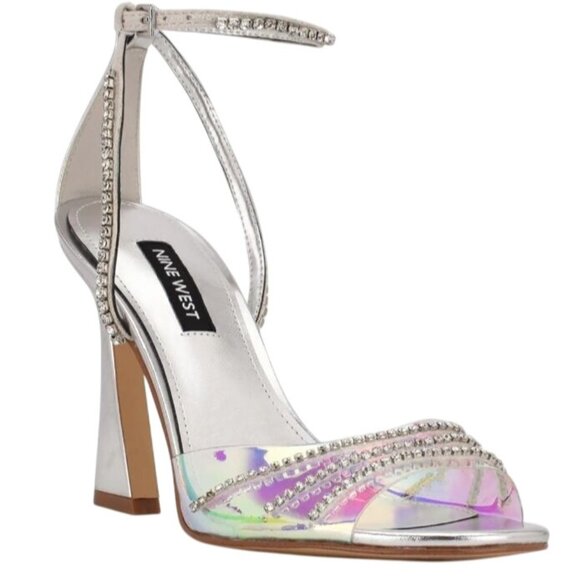 Nine West KLASS3 Comfort Insole Pumps in Silver/Iridescent, Size 7‎ - Picture 1 of 13